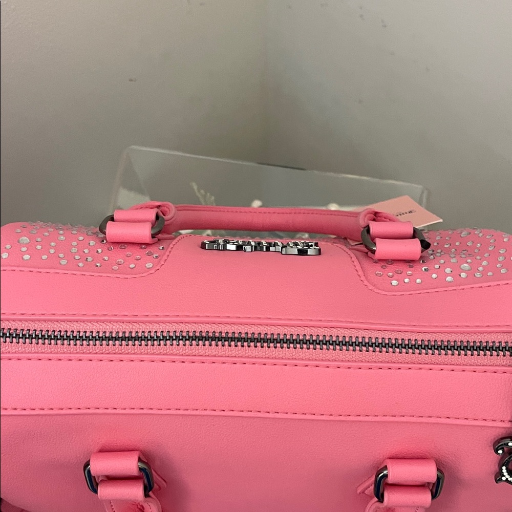 Juicy Couture Bubblegum Pink Crystal Embellished Satchel - Picture 5 of 11